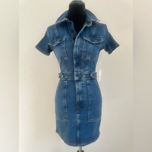 Good American Blue Denim Mini Dress